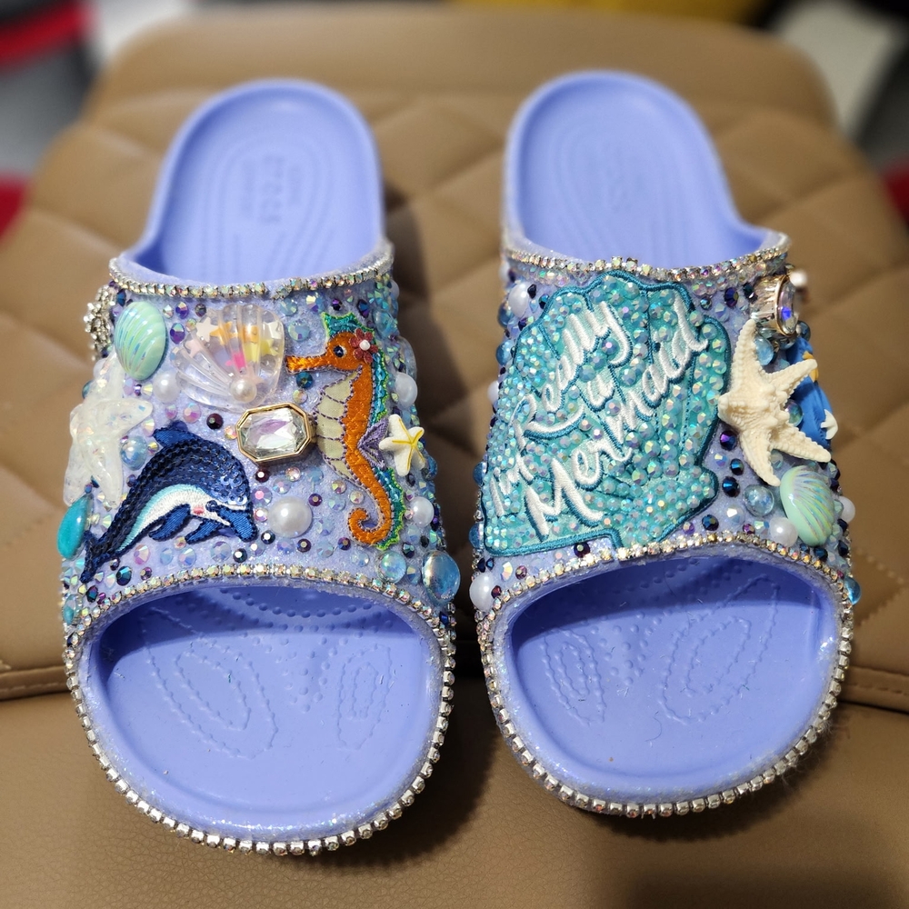 Mermaid Theme Purple Slides